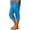 Blue-womens capris, variant on AnuYalue Womens Capri Pants Knee Length Linen Capris Summer Straight Leg Loose Fit Beach Cropped Pants with Pockets