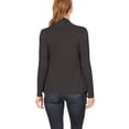 thumbnail image 3 of Women's Casual Draped Open Front Long Sleeve Solid Cardigan, 3 of 5