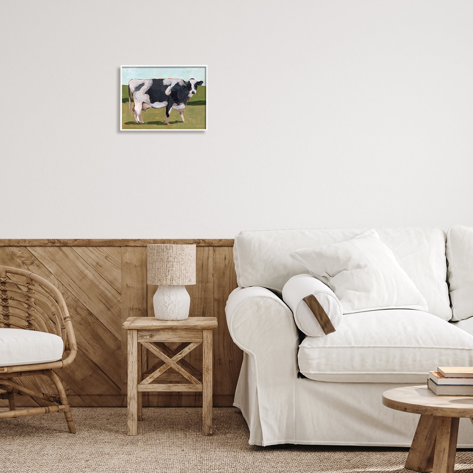 Stupell Industries Country Farm Cow Grazing Cattle Traditional Painting, 14 x 11, Design by Melissa Wang