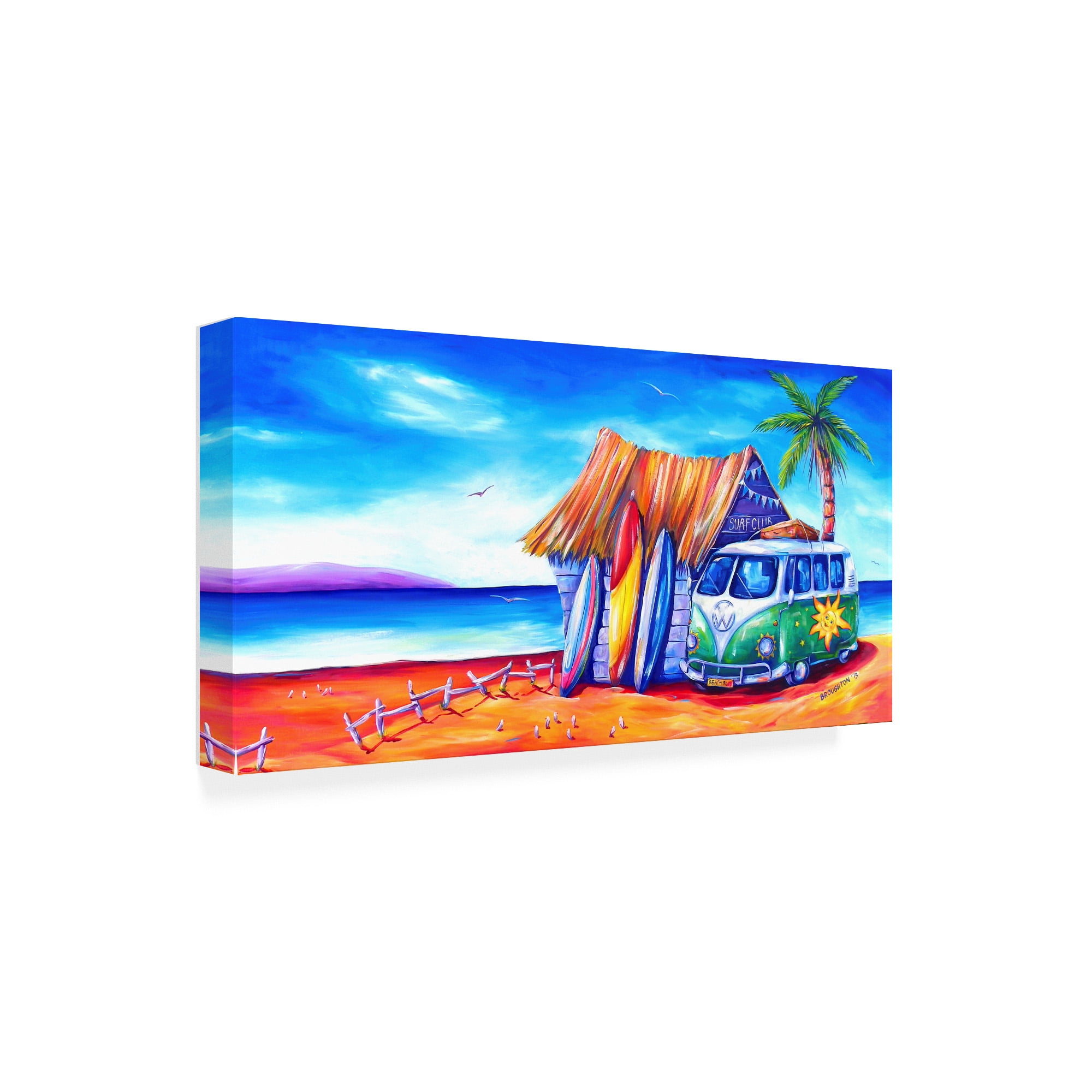 Trademark Fine Art 'Surf Surf club Panoramic' Canvas Art by Deborah Broughton