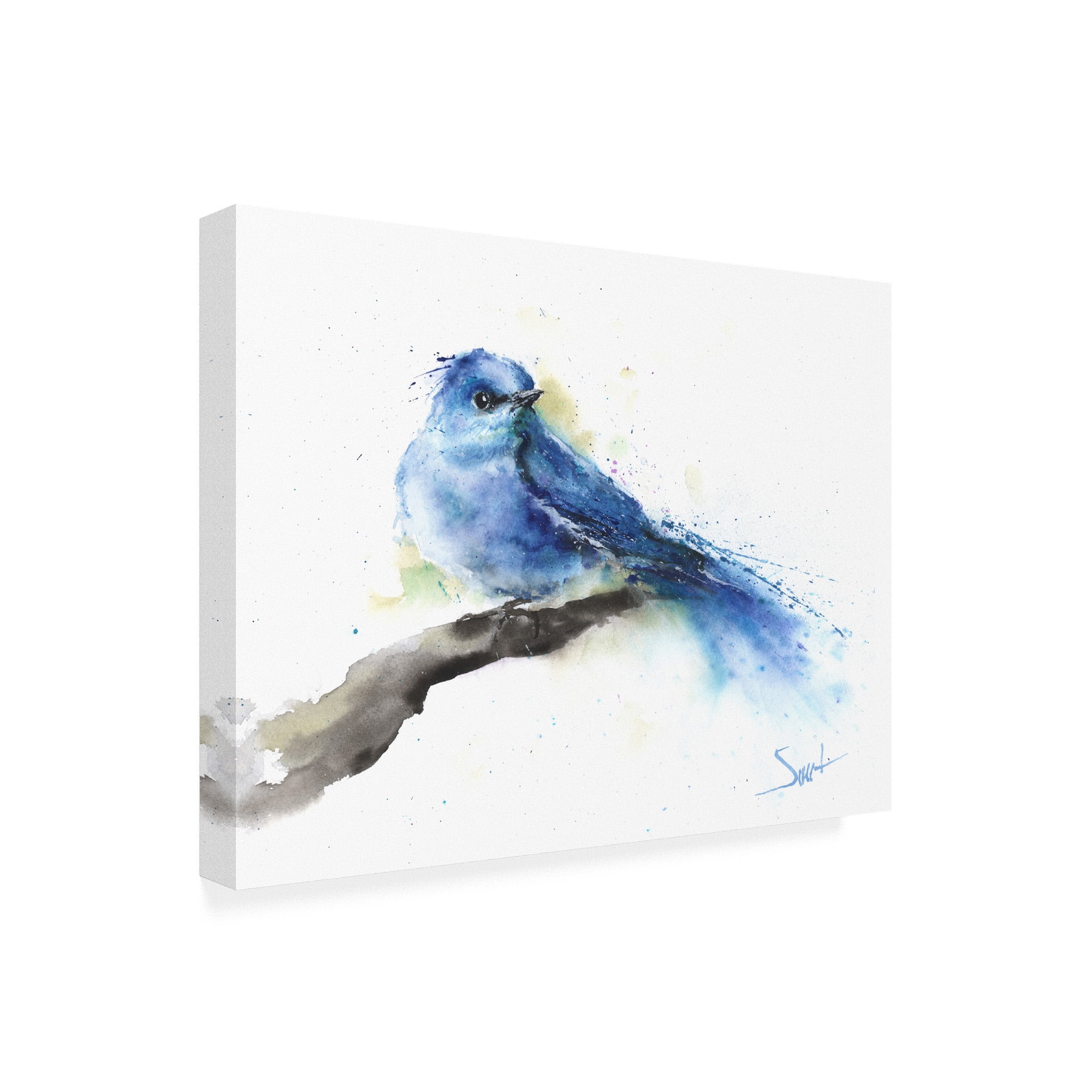 Trademark Fine Art 'Bluebird Watercolor' Canvas Art by Eric Swee