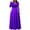 Purple Dress, variant on Women's Maxi A Line Splicing Dress Solid Color Round Neck Spring Elegant Casual Daily Trendy Clearance Long Sleeve Hot Pink XXL