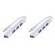 thumbnail image 1 of Hub USB3.0 Multi-puerto LED Carga Divisor externo sweethay Plata Tipo-C 2Conjunto, 1 of 6