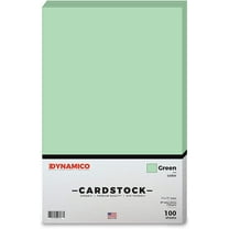 Green 11 x 17" Pastel Color Cardstock Paper - for Cards and Stationery Printing | Medium to Light Weight Card Stock 67 LB Vellum Bristol | 100 Sheets