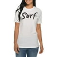 thumbnail image 3 of Oversized Surf Graphic Design Deluxe Jersey T-Shirt - White 2XL, 3 of 4