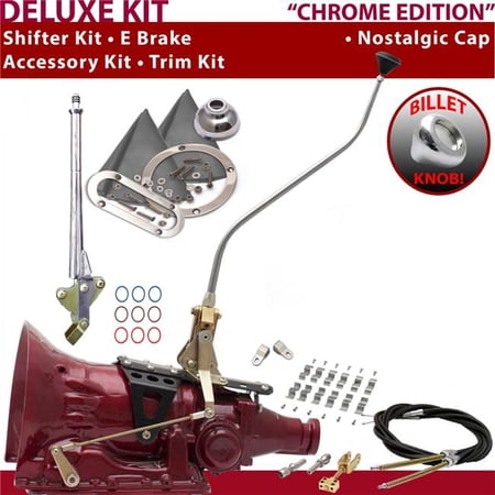 American Shifter PG Shifter Kit Chrome 23 in. Swan E Brake Cable Clamp Clevis Trim Kit for F6B5E