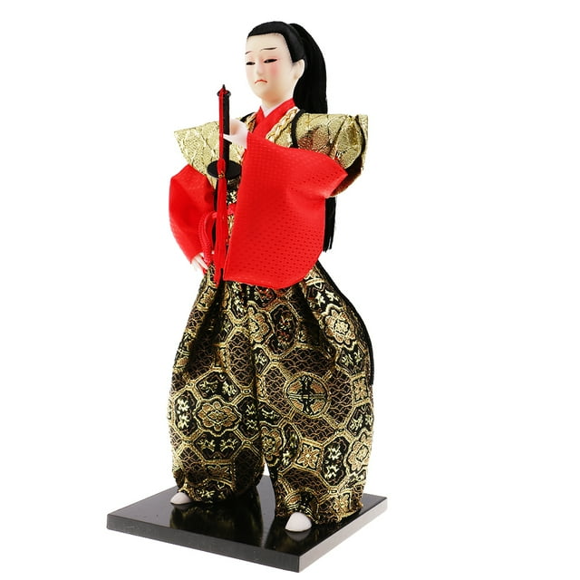 Japonés Samurai Muñeca Artes Artesanales Humanoide Muñeca de Decoración de en hogar