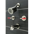 thumbnail image 4 of Kingston Brass KBX8146CKL Kaiser Two-Handle Tub and Shower Faucet, Polished Nickel, 4 of 5