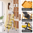 thumbnail image 6 of 5 Step Ladder with Handrails, Folding Step Stool with Anti-Slip Wide Pedals   WL, 6 of 10
