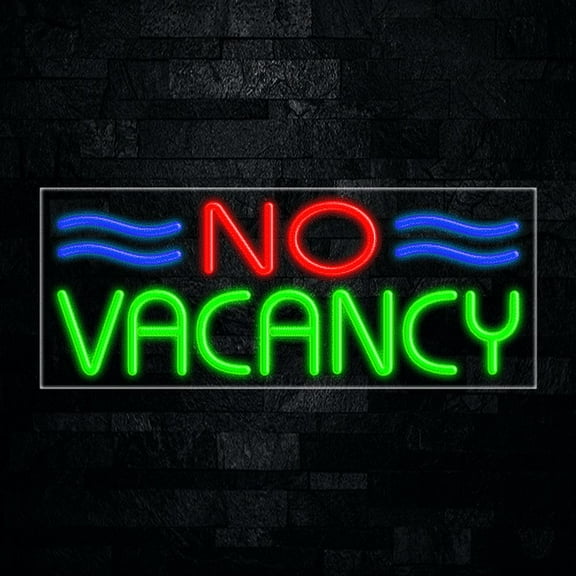 No Vacancy-LED Neon Sign 30"L x 12"H #30929