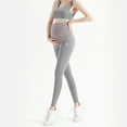 thumbnail image 6 of Cavosen Maternity Leggings Over The Belly Support Tight Casual Pants Solid Yoga Pregnancy Pants Breathable Trendy Pants Gray L, 6 of 6