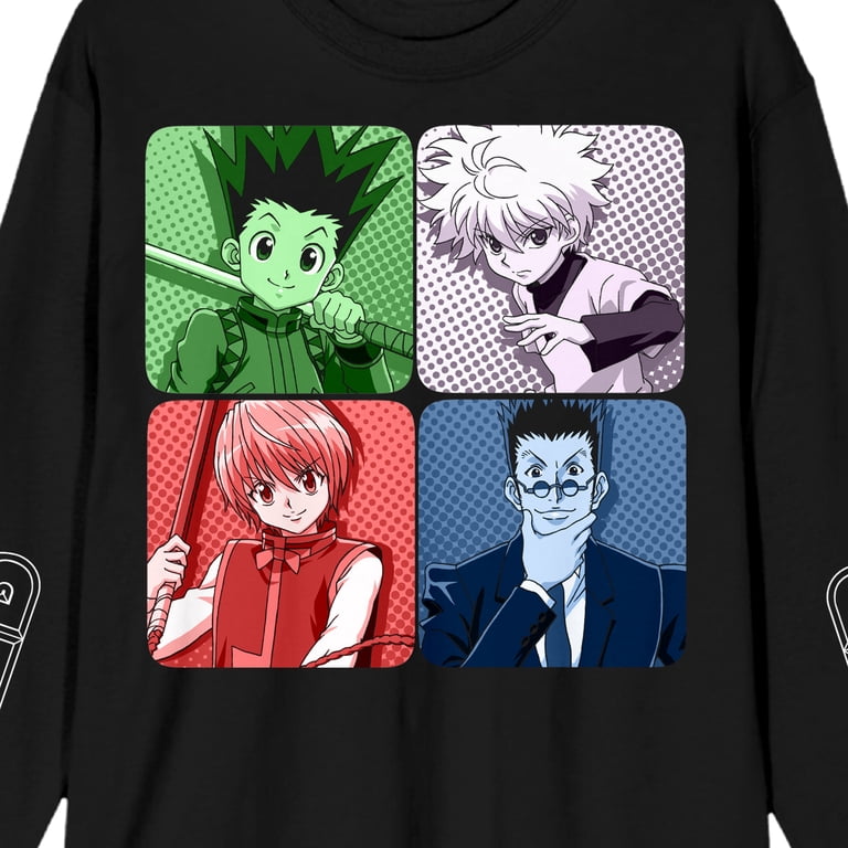 Hunter X Hunter Tonal Character Panels Crew Neck Long Sleeve Men