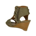 thumbnail image 3 of City Classified BK11 Women Leatherette Strappy Buckle Open Toe Wedge Sandal, 3 of 5