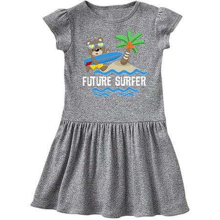

Inktastic Surfing Future Surfer Bear Gift Toddler Girl Dress