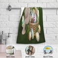 thumbnail image 4 of Easter Gentleman Rabbit Hand Towels 2 PCS, Colorful Eggs Kitchen Towel Ultra Soft and Highly Absorbent,Decorative Fingertip Face Towel for Bathroom Hotel, 28.3"x14.4", 4 of 4