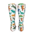 thumbnail image 6 of Yiaed Colorful Dinosaur Print Great elasticity Adult Stockings Sports socks for Men and Women-One Size, 6 of 8