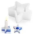 thumbnail image 1 of Injueey Molde de silicona para portavelas, velas únicas y decorativas, molde de silicona para velas DIY Artesanía estrella de cinco puntas, 1 of 6