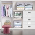 thumbnail image 5 of LEFEE 6 Pack Cube Storage Bin, Foldable Storage Cubes with Window, Storage Cubes, Closet Storage Bins with Handle, 11 x 11 inch Storage Cubes for Clothes, Toys, Books (Grey), 5 of 7