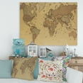 thumbnail image 2 of Designart ' Ancient World Map III ' Vintage Canvas Wall Art Print, 2 of 4
