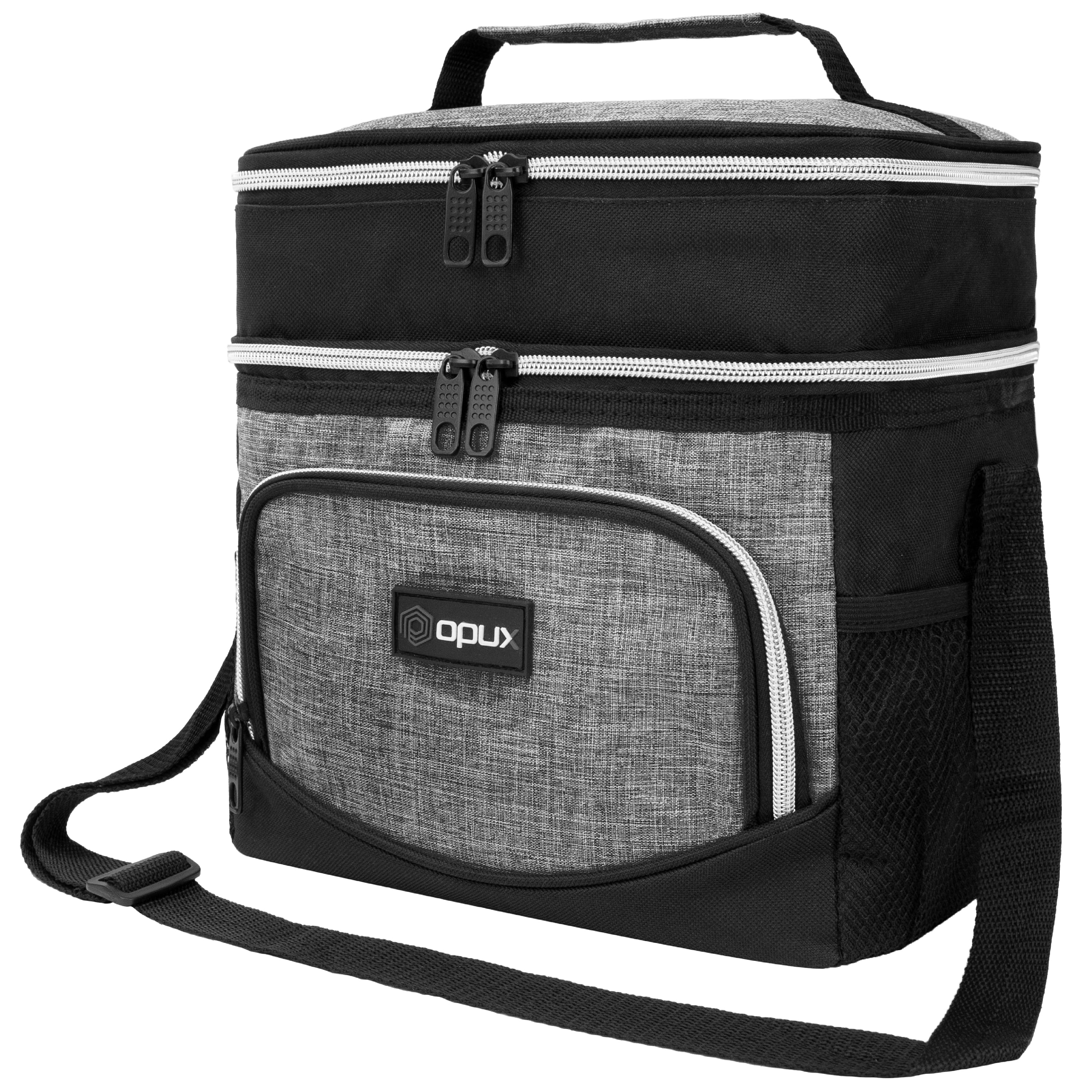 OPUX Insulated Dual Compartment Lunch Box Men Women Leakproof Double