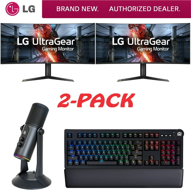 LG 38GL950GB 38" Curved WQHD+ (3840 x 1600) Nano IPS Display Dual Gaming Monitor Bundle with