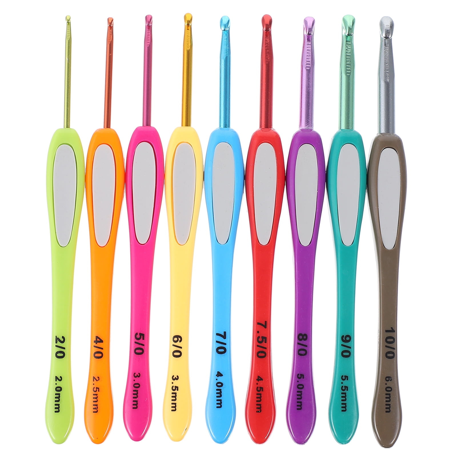 6 Pack Susan Bates Silvalume Soft Handle Aluminum Crochet