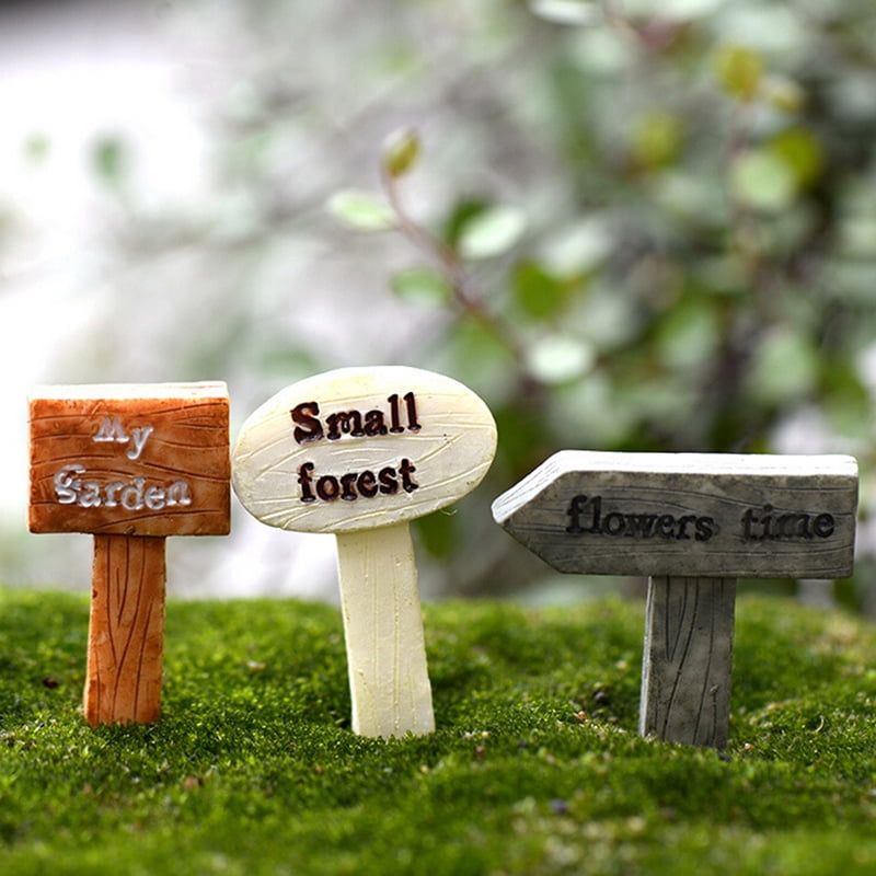 3 Pcs Resin Crafts Figurines Micro Landscape DIY Toy Fairy Garden Miniatures  qn