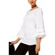 thumbnail image 1 of INC Blusa de punto con mangas escalonadas para mujer, blanca, extragrande I-N-C Tejer, 1 of 1