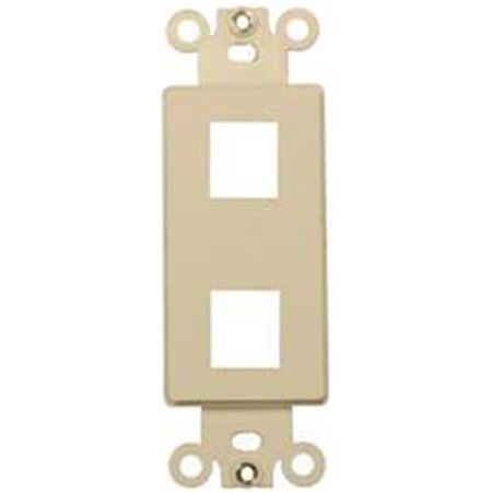 - Decorator Wallplate For Keystone Jacks And Modular Inserts Two Ports Ivory