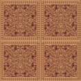 thumbnail image 1 of Ahgly Company Machine Washable Indoor Square Transitional Orange Area Rugs, 5' Square, 1 of 7