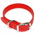 thumbnail image 1 of Regal Dog Products Collar para perro impermeable de color rojo grande con doble hebilla resistente y anillo en D | Collares ajustables para mascotas con revestimiento de vinilo y ajuste personalizado, 1 of 1