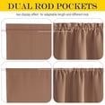 thumbnail image 3 of NICETOWN Door Curtain, Room Darkening Rod Pocket Thermal Insulated Privacy French Door Panel for Doorways, Cappuccino, 25"x40", 1 Piece, 3 of 7