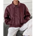 thumbnail image 4 of PRETTYGARDEN Women's Faux Leather Oversized Motorcycle Jackets Fall Zip Up Jacket, Collared Neck, Button Cuff, Relaxed Fit, Long Sleeve, Casual Outerwear, Winter Coats, Fashion Clothing, 4 of 8