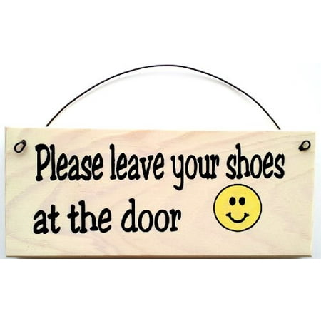 Please Leave Your Shoes At The Door Smiley Face Decoration Please Leave Your Shoes At The Door Smiley Face Decoration