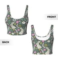 thumbnail image 5 of Picia Retro Bunny Floral Sports Bra for Women,Padded Strappy Sports Bras Medium Support Yoga Bra with Removable Cups,Running Yoga Bra-Medium, 5 of 9