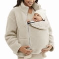 thumbnail image 4 of Maternity Winter Coat | 2-In-1 Zip-Up | Fall Winter Fleece Sweatshirt Warm Kids Carrier Jacket | for Daily Wear, 4 of 9
