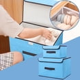 thumbnail image 2 of Panxico Boîte de Rangement Textile Maison Pliable Vêtements Divers Boîte de Rangement Portable avec Couvercle Boîte de Rangement Pliable, 2 of 7