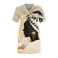 thumbnail image 4 of Jusqu'à 65 % de Réduction! Robes de Mode d'Été pour Femmes 2024 Grande Taille Robe pour Col en V Décontractée Robes d'Été avec Poches Manches Courtes avec Poches, 4 of 4