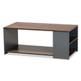 thumbnail image 1 of Baxton Studio Thornton Brown and Grey Finished Wood Storage Coffee Table, 1 of 7