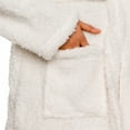 thumbnail image 5 of Animal Hooded Robe - Plush Short Lamb Bathrobe by Silver Lilly (Tan/White, M), 5 of 6