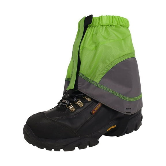 ORDDIART 1 Pair Nylon Waterproof Gaiters for Hiking and Outdoor Activities in Green or Grey 11.8x7.9x0.2in