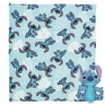 thumbnail image 2 of Lilo & Stitch Classic Palms Kids Silk Touch Throw Blanket with Plush Hugger, 2 of 7
