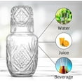 thumbnail image 2 of Maypes Bedside Glass Water Carafe and Glass Set, Drink Pitcher with Lid for Water, Juice, Smoothies, 2 of 7