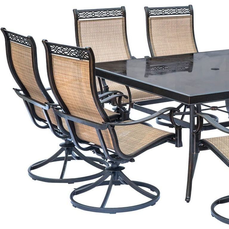 Hanover Monaco 9-Piece Rust-Free Aluminum Outdoor Patio Hanover Monaco 9-Piece Rust-Free Aluminum Outdoor Patio