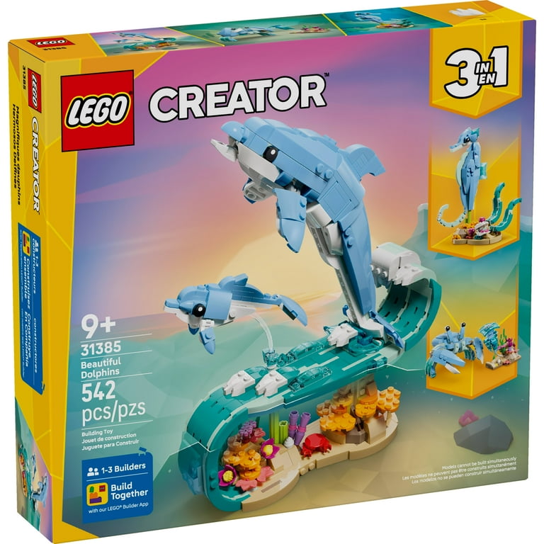 LEGO Creator 3 in 1 Sea Animals: Beautiful Dolphins Building Toy