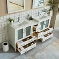 thumbnail image 4 of Vanity Art 72 in. W Double Sink Bathroom Vanity with Ceramic Top and Two Free Mirrors, 4 of 10