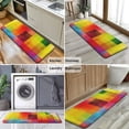 thumbnail image 6 of Colorful Rainbow Checkered Pattern Kitchen Rug Mat,Kitchen Runner Rugs Non Skid Washable,Decorative Kitchen Floor Mats for Kitchen,Sink,Laundry,17"x47.2", 6 of 7