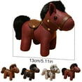 thumbnail image 3 of Ayprnig Leather Horse Charm - Plush Bag Accessory Keychain, Handcrafted Animal Doll, Fashion Enthusiast Supplies, Unique Car Ornament Collectible, Year Of The Horse Birthday Gift Wine, 3 of 8