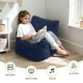 thumbnail image 3 of BYBYME Kids Bean Bag Chair,Soft Memory Foam Bean Bag Chair with Pocket for Toddlers,Lazy Sofa Lounger for Gaming,Reading,Navy, 3 of 7