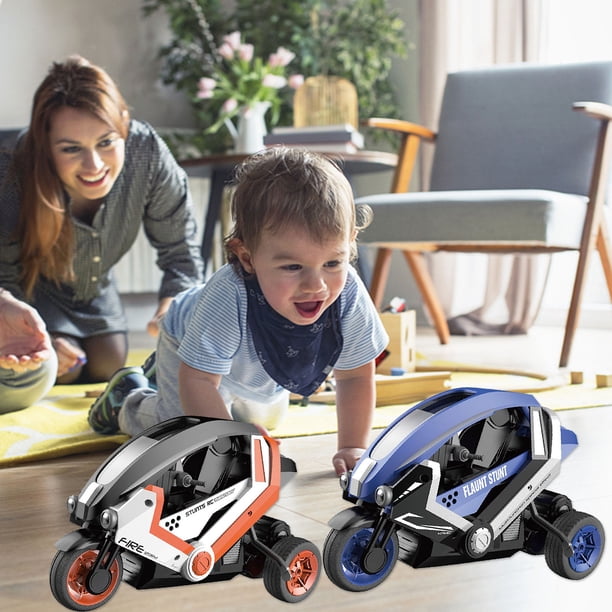 Fiudx Juguetes 1: 8 Triciclo Con Control Remoto, Motocicleta Acrobática, Motocicleta Para Niños De 2,4G, Coche De Juguete Eléctrico Con